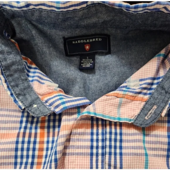 Men's Plaid Saddlebred Button Down Shirt - Picture 5 of 11
